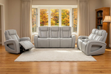 Lavorno Modern Leather Reclining Sofa Set