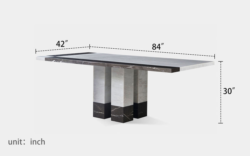 Alabaster Dream Rectangle Dining Table