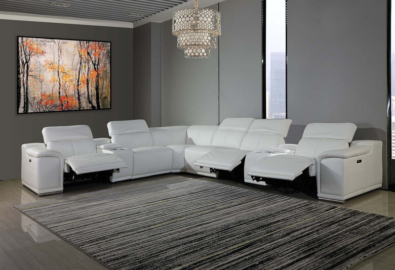 Morning Glory Modern Motion Reclining Sectional Sofa